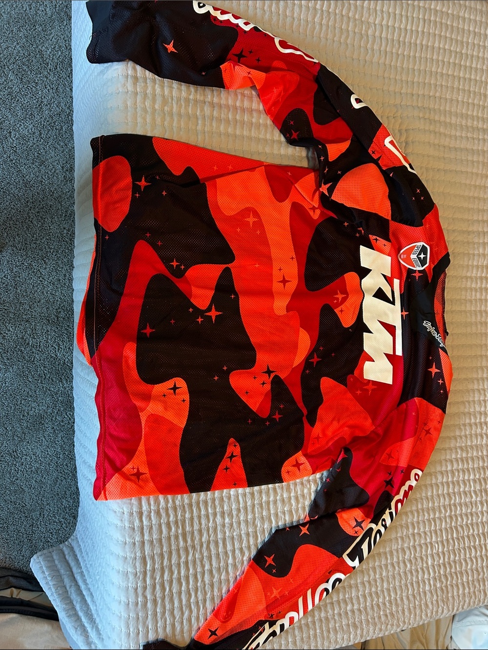 Red & Black Camo Long-Sleeve Men's Jersey - KTM Style